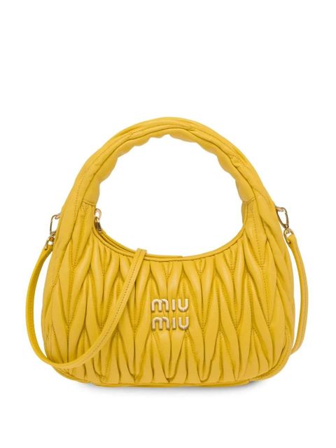 Miu Miu mini Wander matelassé shoulder bag - Yellow - zdjęcie produktu nr 1