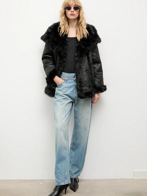 Answear.LAB płaszcz kolor czarny