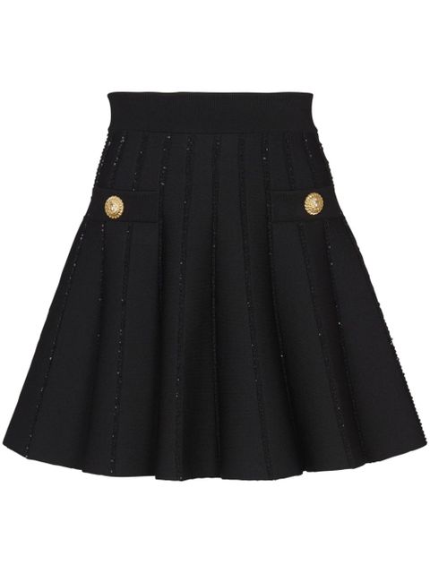 Balmain sparkly stripes skirt - Black - zdjęcie produktu nr 1