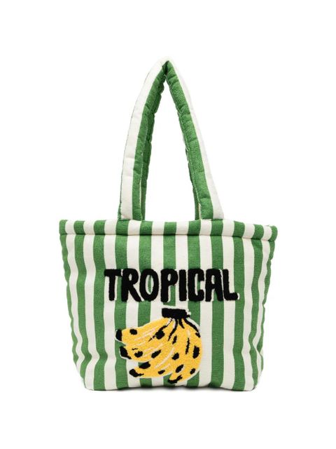 FARM Rio striped tropical banana tote bag - Green - zdjęcie produktu nr 1