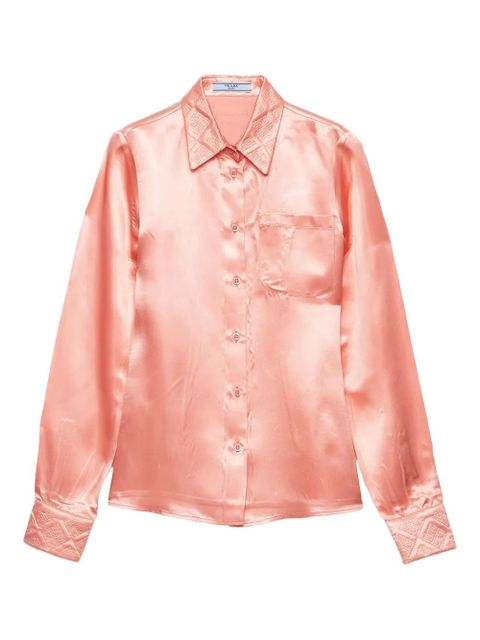 Prada embroidered collar shirt - Orange - zdjęcie produktu nr 1