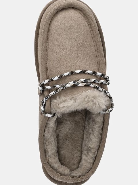 Answear.LAB śniegowce zamszowe kolor beżowy