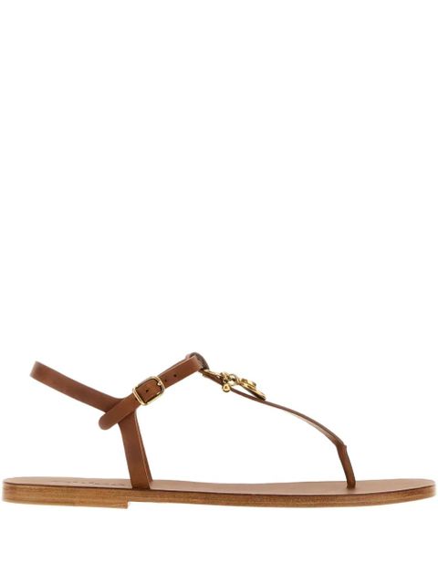 Chloé leather charm sandals - Brown - zdjęcie produktu nr 1