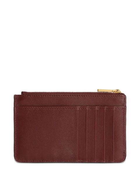 Dolce & Gabbana zip logo-plaque cardholder - Red