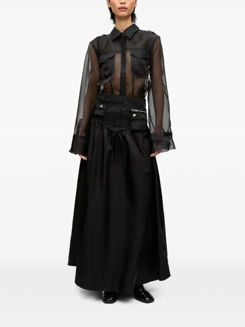 GANNI high-waisted maxi skirt - Black - zdjęcie produktu nr 2