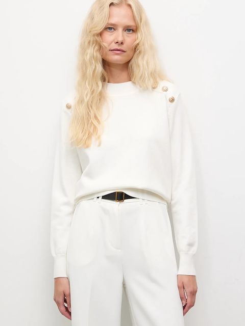 Answear.LAB sweter z kaszmirem damski kolor beżowy z półgolfem