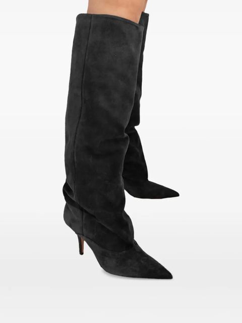 Paris Texas 75mm Ines suede boots - Black - zdjęcie produktu nr 2
