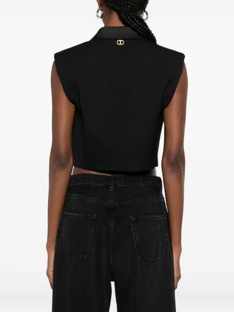 TWINSET cropped waistcoat - Black