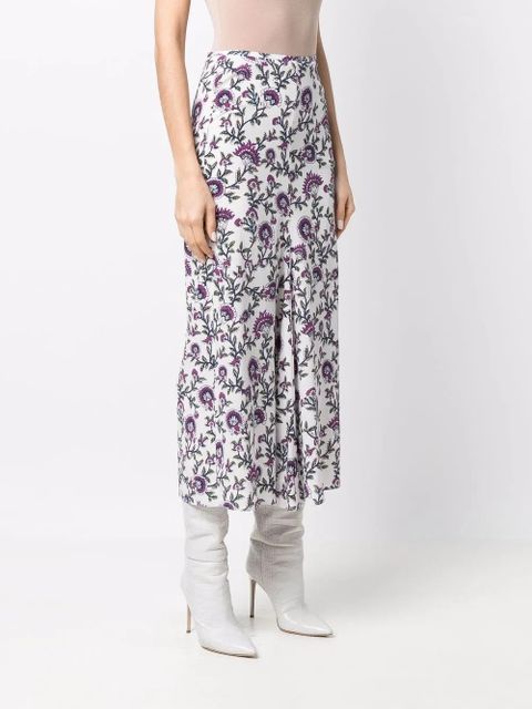 ISABEL MARANT high-waisted floral-print skirt - Neutrals