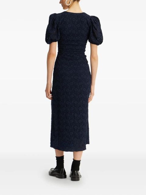 ROTATE BIRGER CHRISTENSEN puff-sleeve lace midi dress - Blue - zdjęcie produktu nr 2