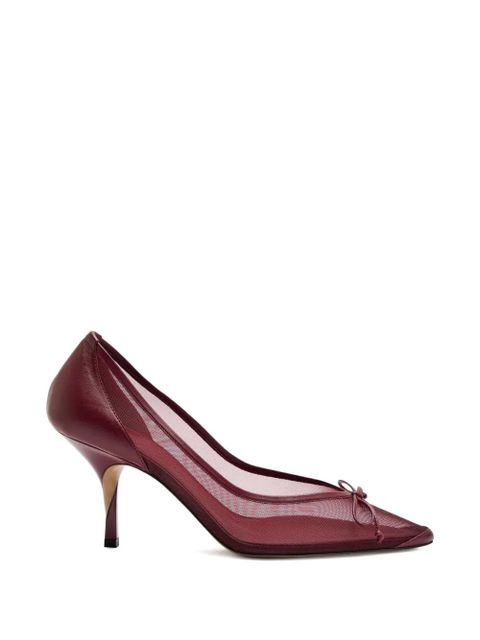Jacquemus Tourni point-toe bow-detail pumps - Red - zdjęcie produktu nr 2
