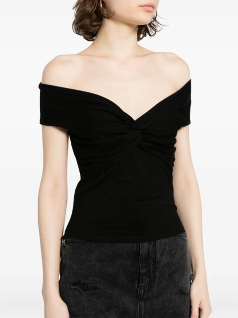 Reformation Ezlynn off-shoulder top - Black