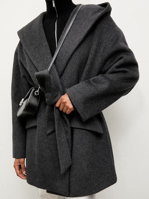 Answear.LAB płaszcz wełniany kolor czarny