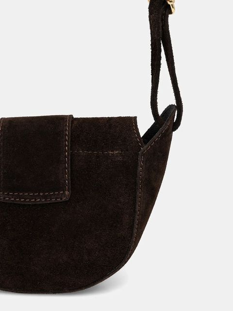 Answear.LAB torebka zamszowa kolor brązowy