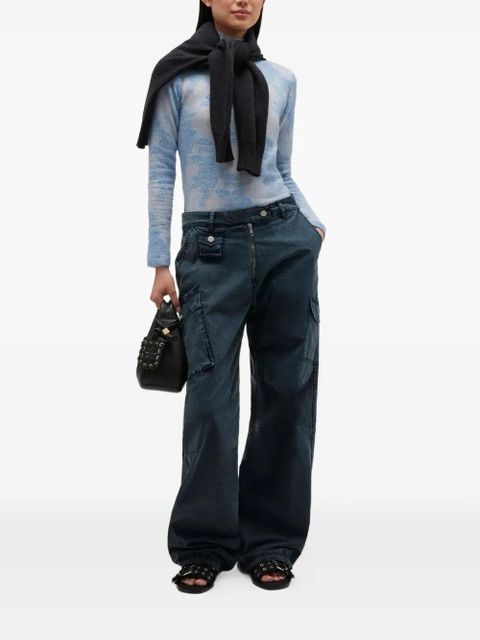 GANNI washed cargo pants - Blue - zdjęcie produktu nr 2