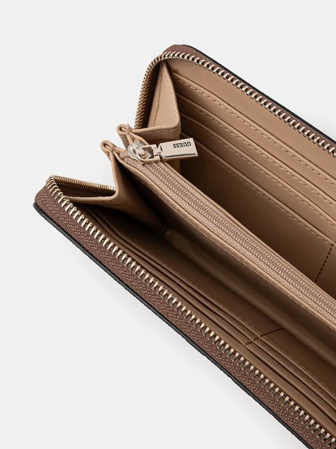 Guess portfel LAUREL damski kolor beżowy SWOS74 59146