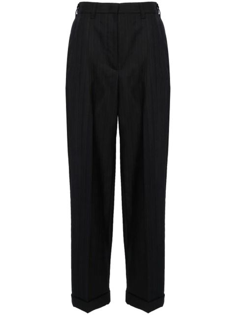Miu Miu high-waisted pinstripe tailored trousers - Blue - zdjęcie produktu nr 1