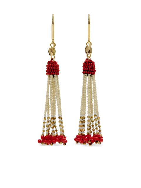 ISABEL MARANT Nina Pendant beaded-embellishment earrings - Gold - zdjęcie produktu nr 1