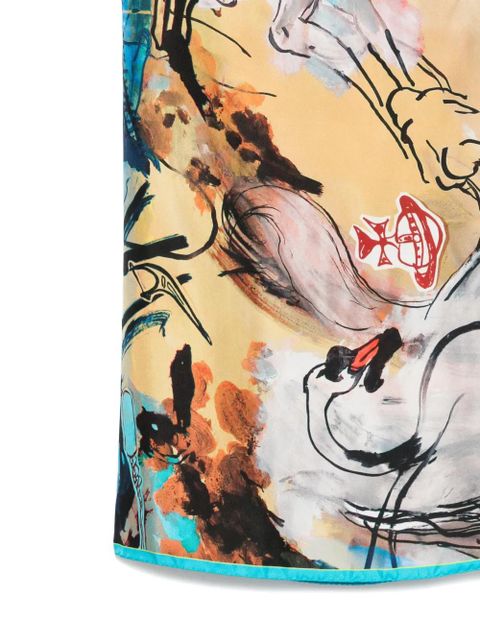 Vivienne Westwood printed scarf - Blue