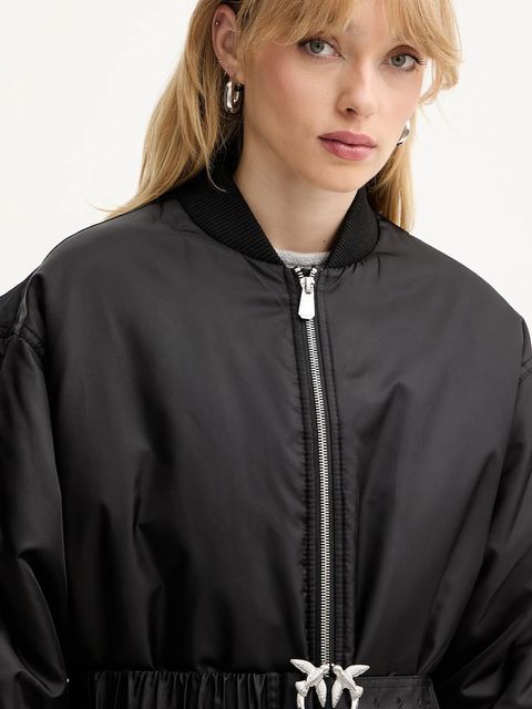 Pinko kurtka kolor czarny przejściowa oversize 105340 A2OL - zdjęcie produktu nr 2