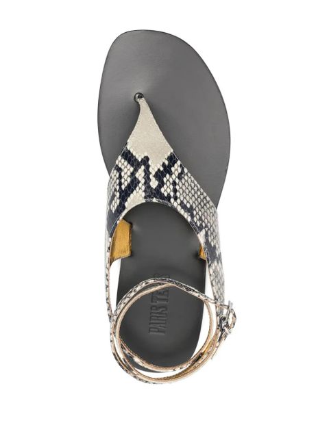 Paris Texas Amalfi snakeskin-effect sandals - Black - zdjęcie produktu nr 2
