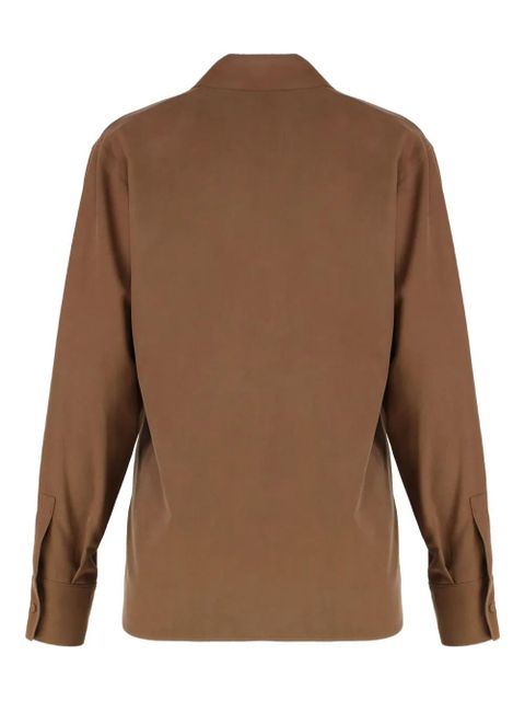 Max Mara rounded hem silk fabric shirt - Brown - zdjęcie produktu nr 2