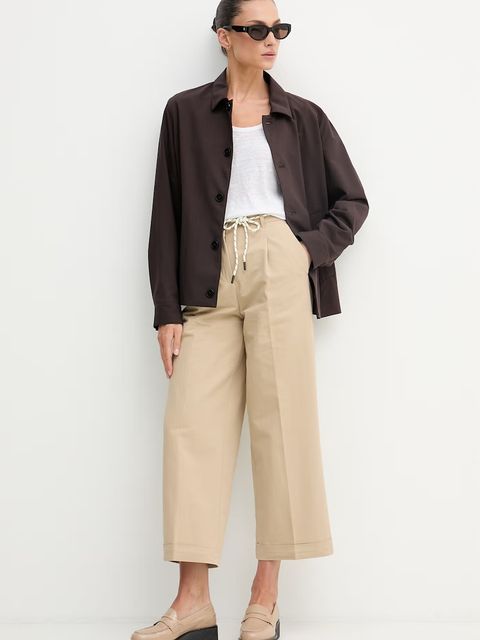 United Colors of Benetton T-shirt damski lniany - zdjęcie produktu nr 1