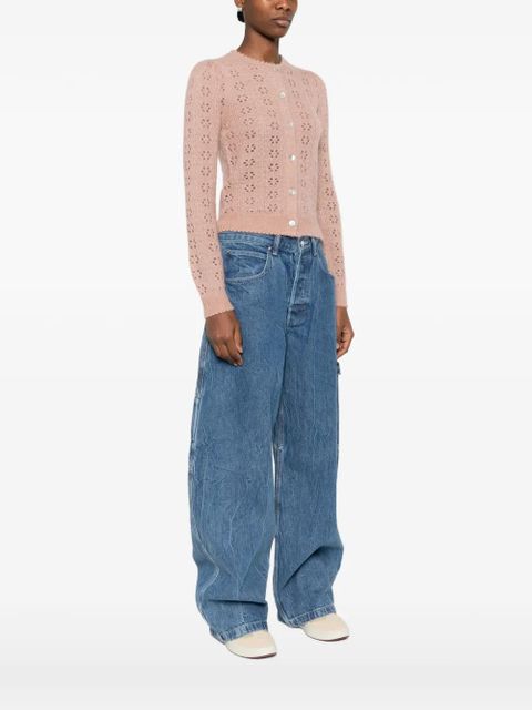 DÔEN Emory open-work knitted cardigan - Pink