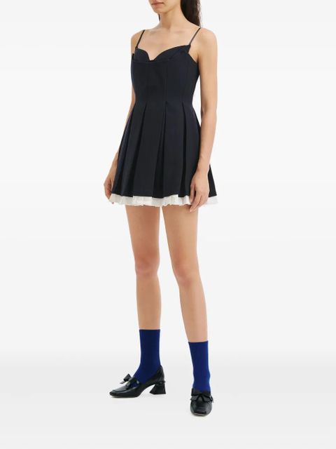 SHUSHU/TONG pleated mini dress - Blue