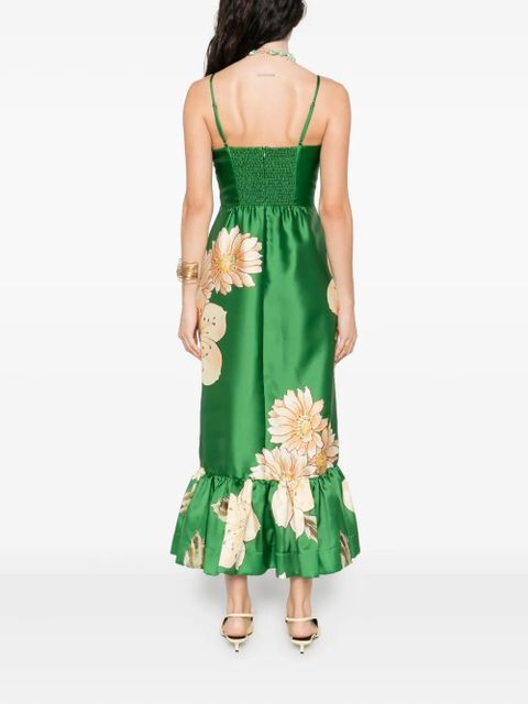ALEMAIS floral-print midi dress - Green - zdjęcie produktu nr 2