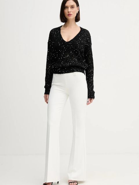 United Colors of Benetton sweter z domieszką wełny damski kolor czarny 1LPRD403G - zdjęcie produktu nr 2