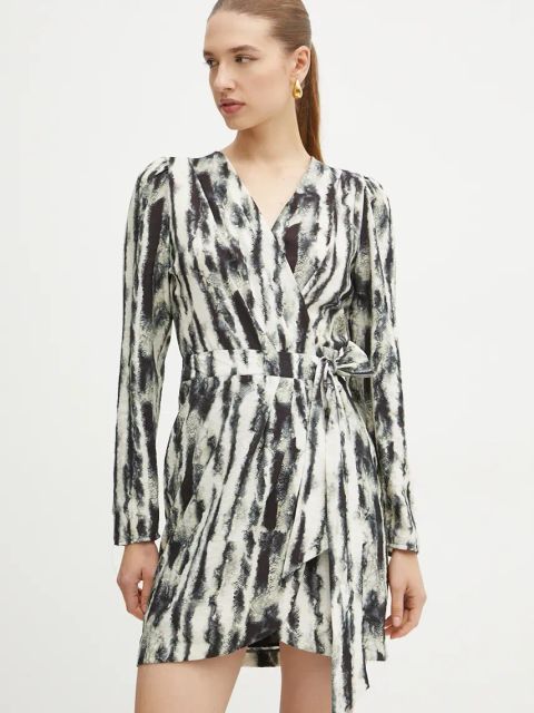 Morgan sukienka ROZEL.F kolor beżowy mini rozkloszowana ROZEL.F