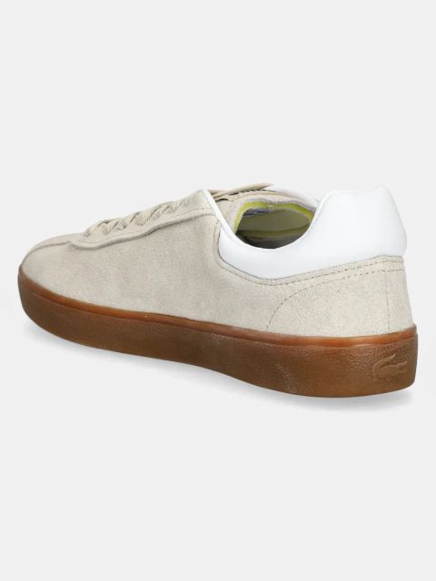 Lacoste sneakersy zamszowe BASESHOT damskie kolor beżowy 48SFA0010