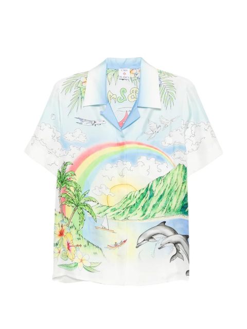 Casablanca Aloha graphic shirt - Blue - zdjęcie produktu nr 1