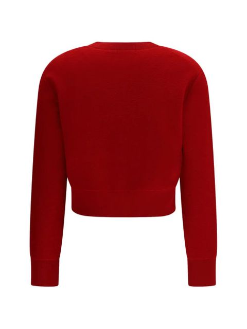 Tory Burch logo crew-neck sweater - Red - zdjęcie produktu nr 2