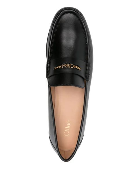 Chloé leather penny loafers - Black - zdjęcie produktu nr 2