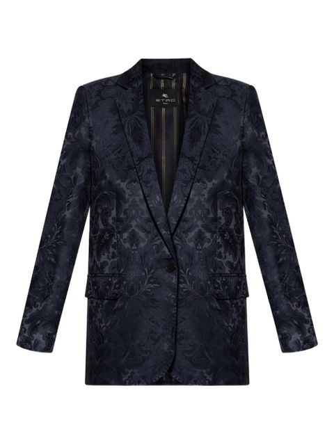 ETRO floral-pattern single-breasted blazer - Blue - zdjęcie produktu nr 1