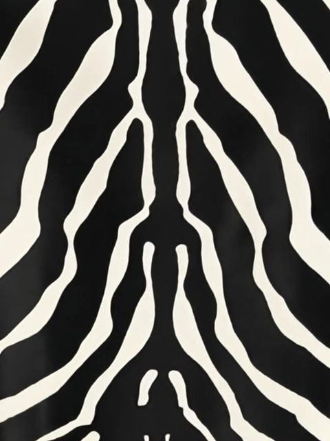 KHAITE Loxley zebra-print midi skirt - Black