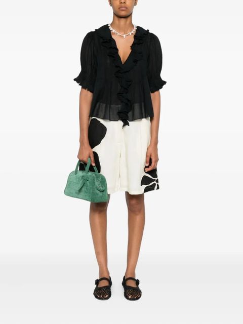 DÔEN Henri ruffled blouse - Black