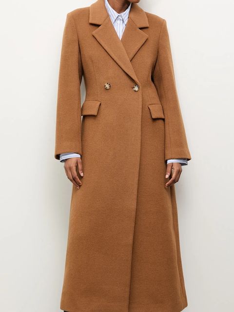 Answear.LAB płaszcz wełniany kolor beżowy