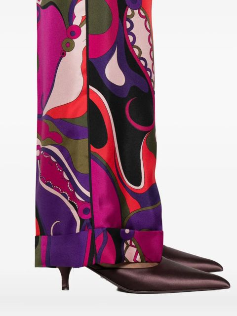 PUCCI abstract-print trousers - Purple