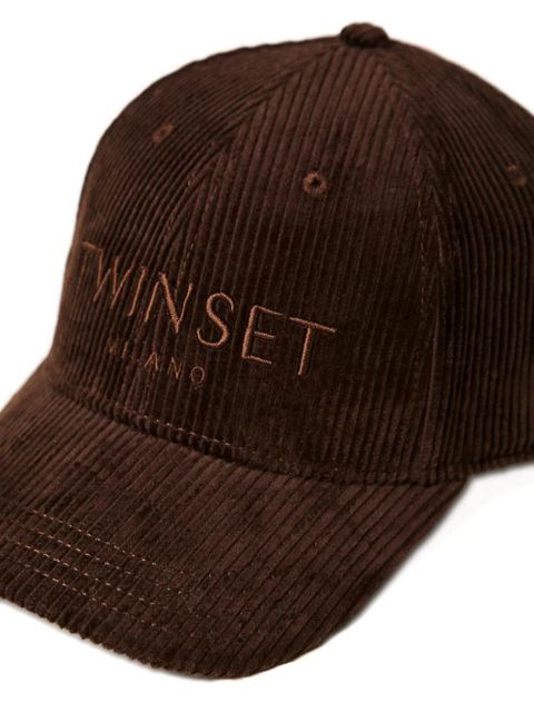 TWINSET corduroy baseball hat - Brown