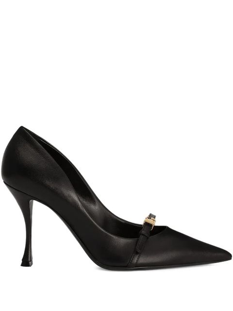 Dolce & Gabbana 90MM leather pointed-toe pumps - Black - zdjęcie produktu nr 1
