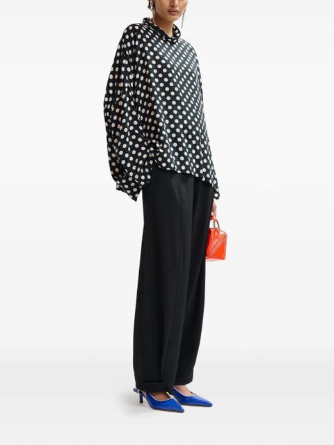 Essentiel Antwerp Joyetta polka-dot long-sleeve blouse - Black - zdjęcie produktu nr 2