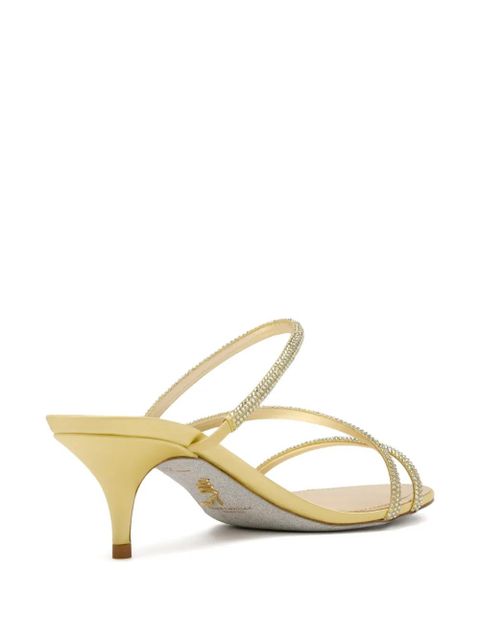 René Caovilla Cleo embellished-strap kitten-heel sandals - Gold - zdjęcie produktu nr 2