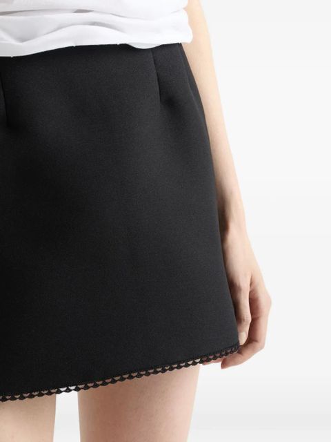 Prada lace-detail mini skirt - Black