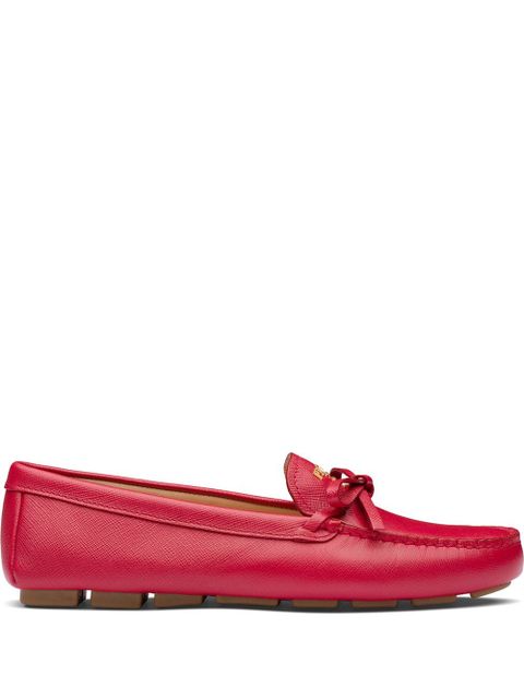 Prada bow detail loafers - Red - zdjęcie produktu nr 1
