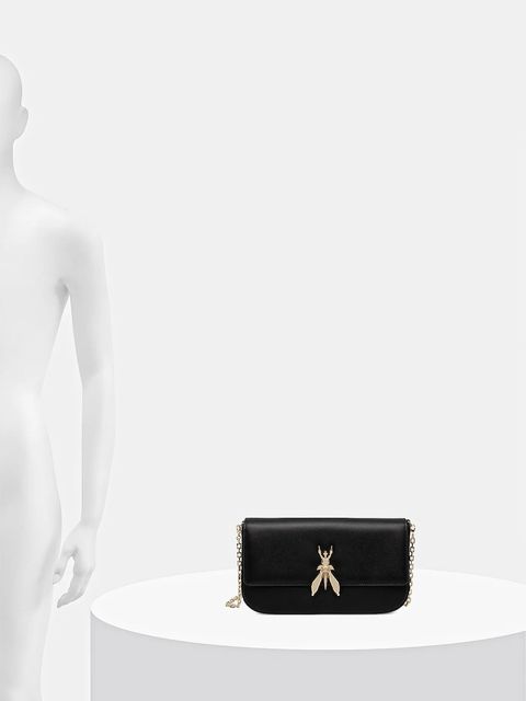 Patrizia Pepe torebka skórzana kolor czarny 8B0229 L061