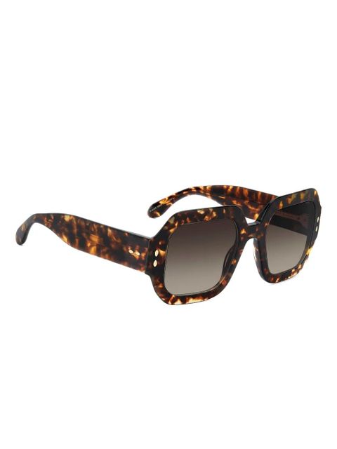 Isabel Marant Eyewear geometric-frame tortoiseshell sunglasses - Brown