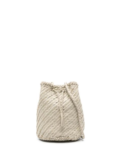 DRAGON DIFFUSION Pompom Double Jump leather bag - Neutrals